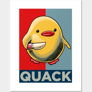 Duck with Knife Meme Posters and Art